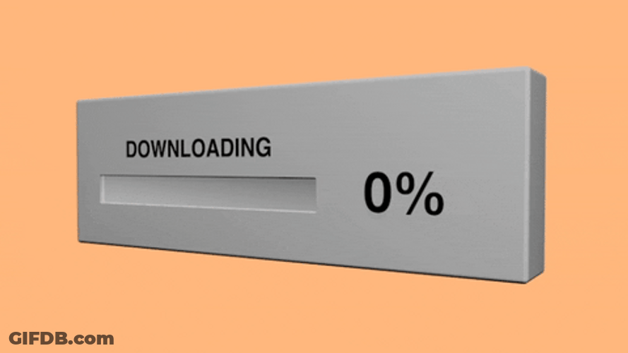 Animated Tab Downloading 100% GIF