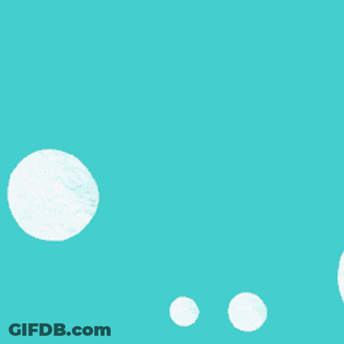 Animated Taxi Featuring Floating Bubbles GIF