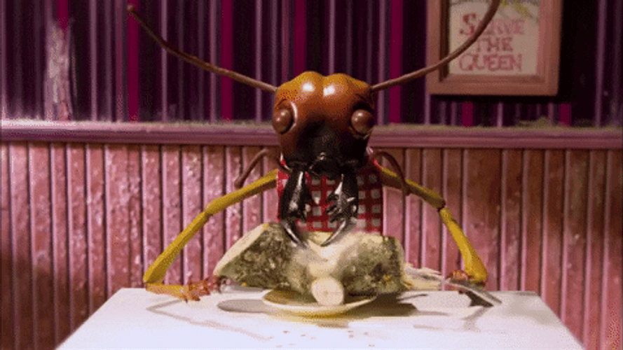 Animated Termite Eating Wood GIF