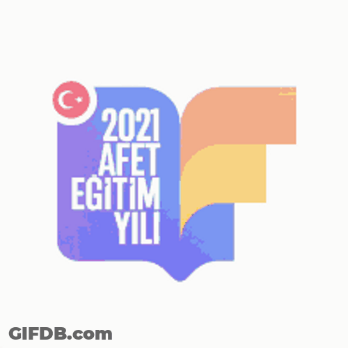 Animated Text 2021 Afet Agitim Yili GIF
