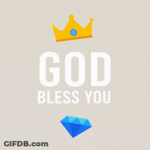 Animated Text God Bless You GIF