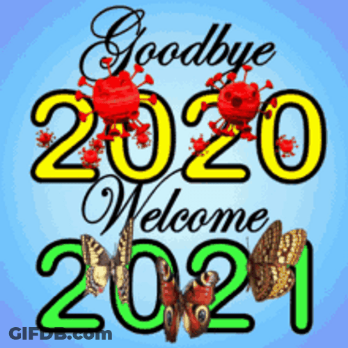 Animated Text Good Bye 2020 Hello 2021 GIF