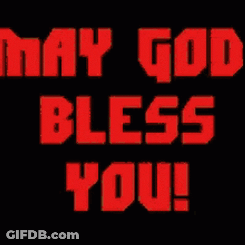 Animated Text May God Bless You GIF