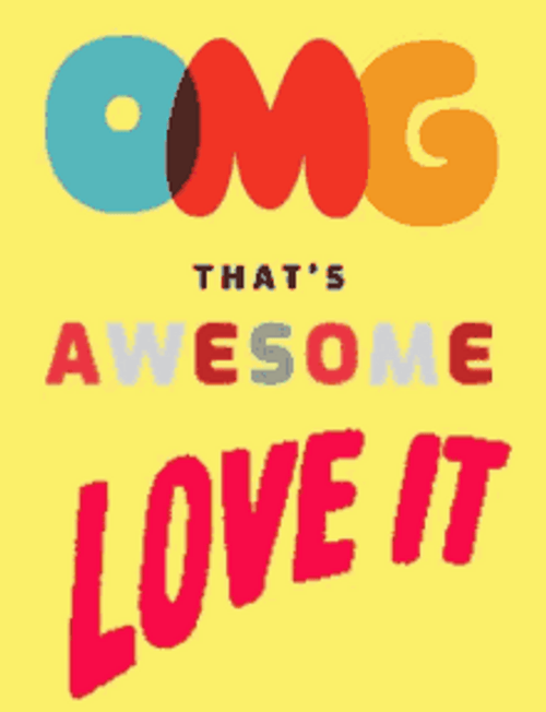 Animated Text OMG That's Awesome Love It GIF