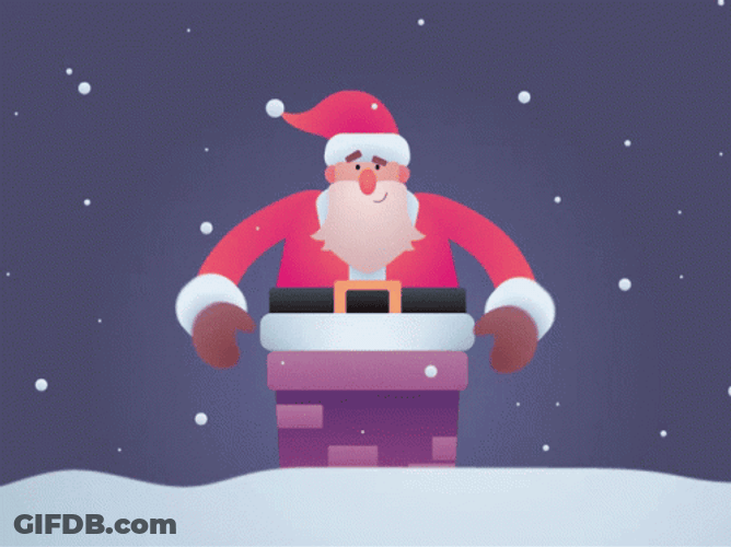 Animated The Santa Clause Going Down GIF