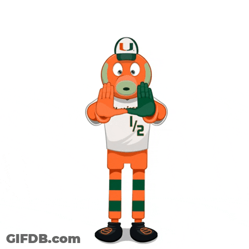 Animated The U Mascot Jumping GIF