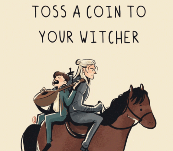 Animated The Witcher Geralt  And Jaskier Traveling GIF