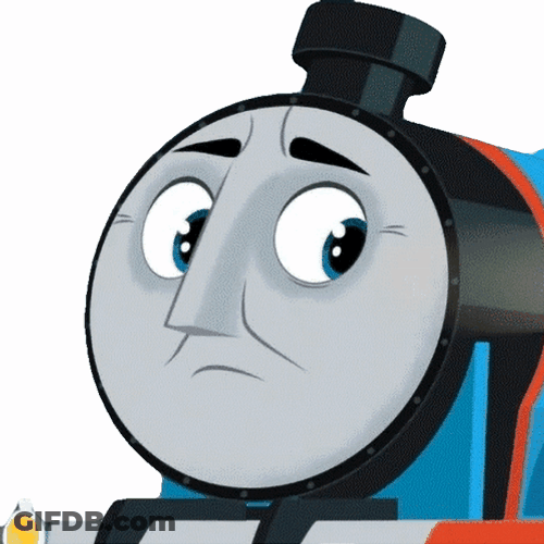 Animated Thomas The Tank Engine Awkward Smile GIF