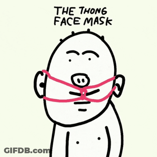 Animated Thong Face Mask GIF