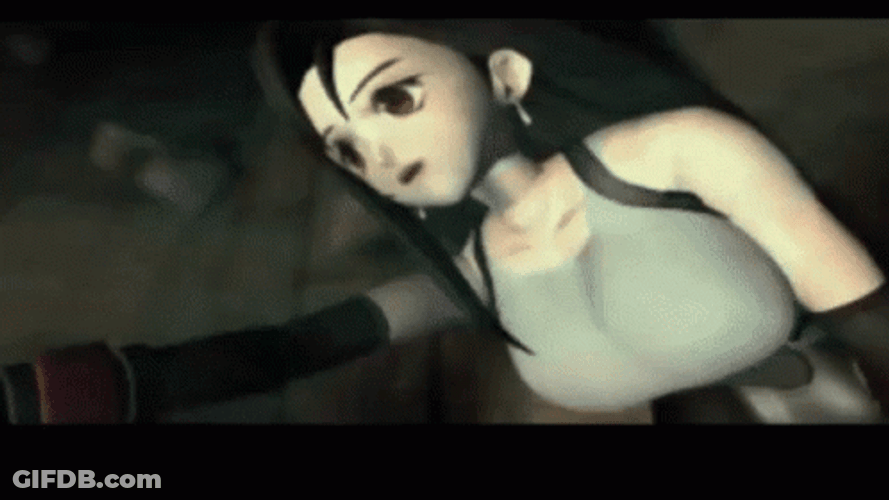 Animated Tifa Falling Rocks Moments GIF