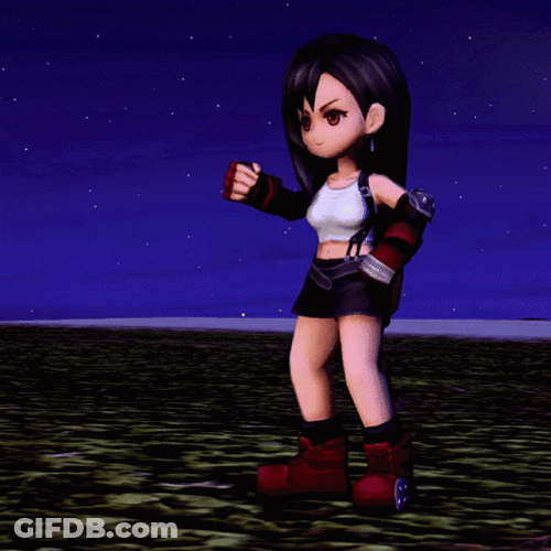 Animated Tifa Martial Art Skills GIF