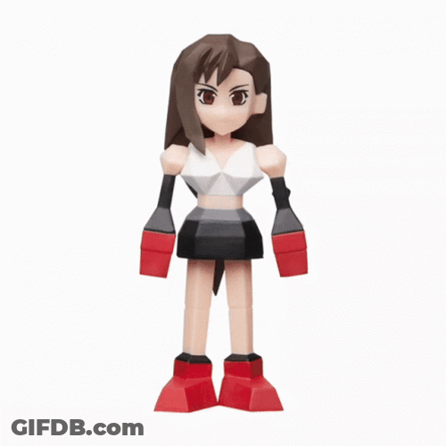 Animated Tifa Spinning GIF