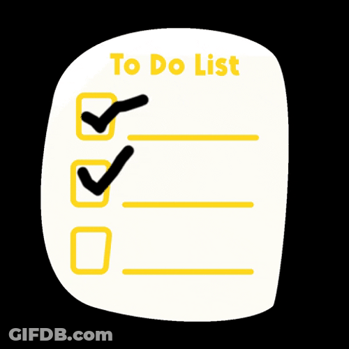 Animated To-Do List Checklist GIF