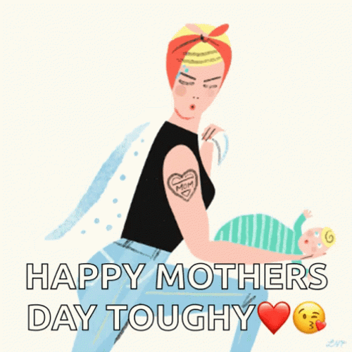 Animated Tough Mother's Day Greeting GIF