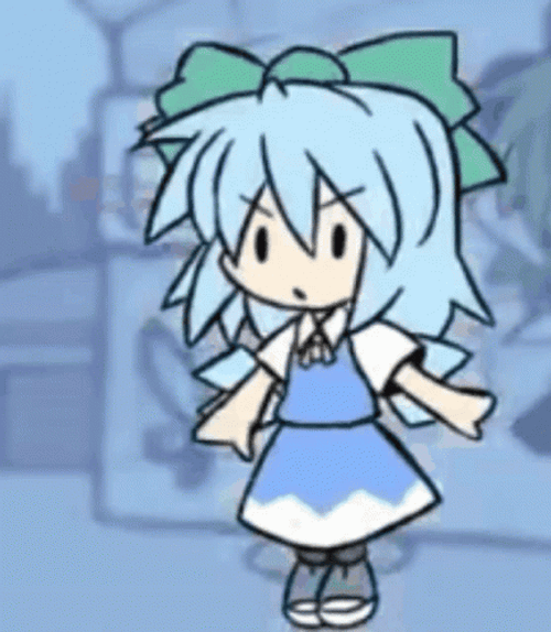 Animated Touhou Project Ice Fairy Cirno GIF