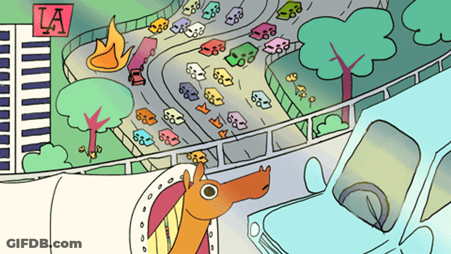 Animated Traffic Highway GIF