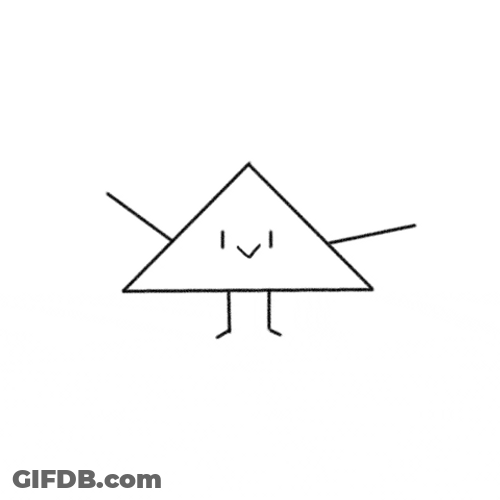 Animated Triangle Shape Sticker Hi GIF
