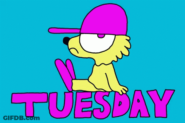 Animated Tuesday Sad Dog GIF