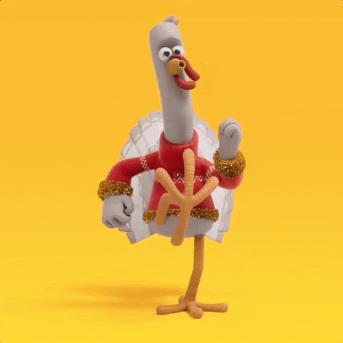 Animated Turkey Raising Its Feet GIF