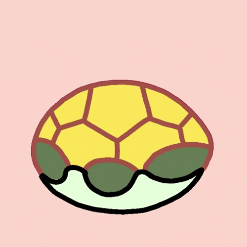 Animated Turtle Waving Hi GIF