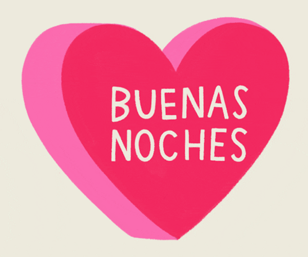 Animated Two Hearts Buenas Noches Amor GIF