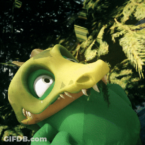 Animated Two Velociraptor Talking GIF