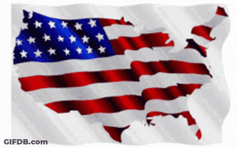 Animated Usa Flag Map GIF