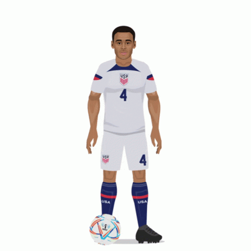Animated Usmnt Player Tyler Adams Ball Tricks GIF