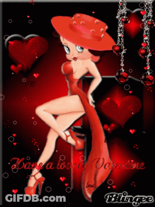 Animated Valentines Betty Boop GIF