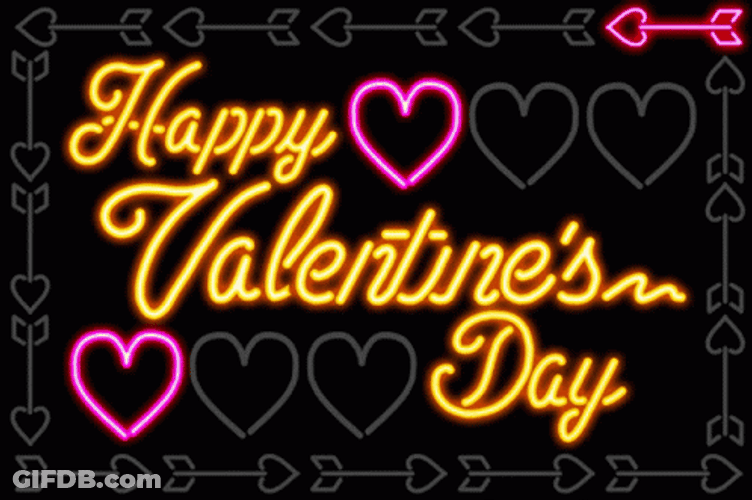 Animated Valentines Blink Heart GIF