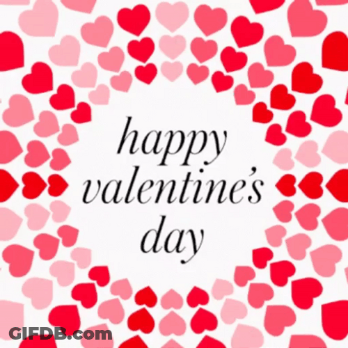 Animated Valentines Day Abstract Hearts GIF