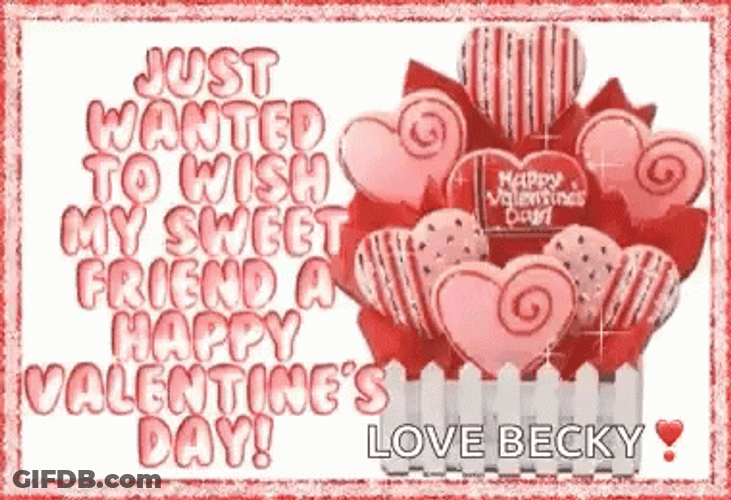 Animated Valentines Day Friend Wish GIF