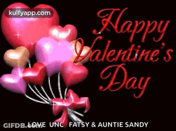 Animated Valentines Day Heart Balloons GIF