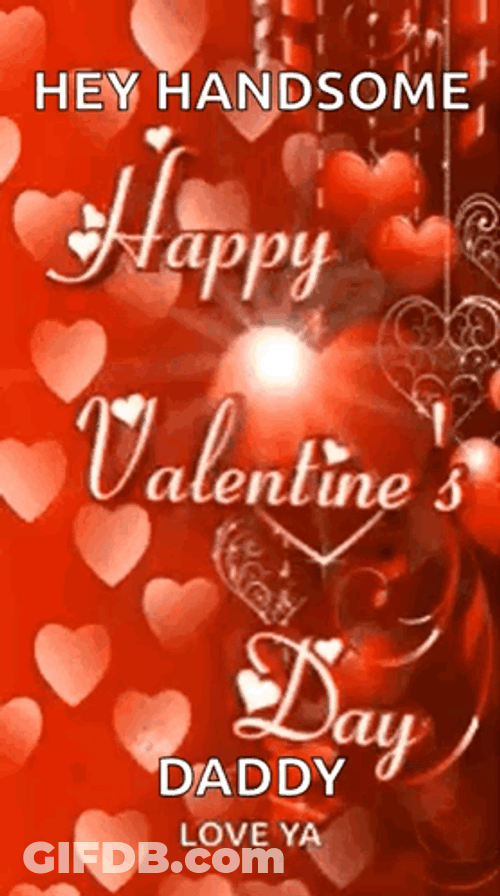 Animated Valentines Day Hey Handsome GIF