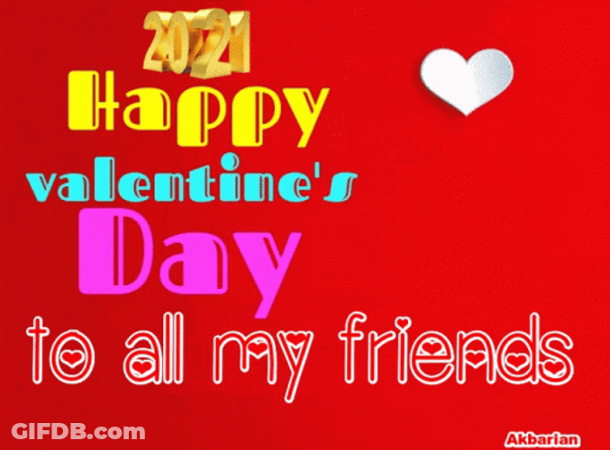 Animated Valentines Day To All Friends GIF