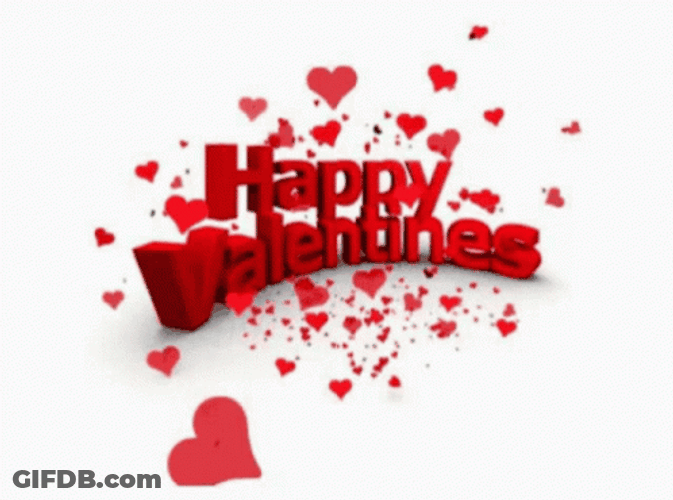 Animated Valentines Flying Heart GIF