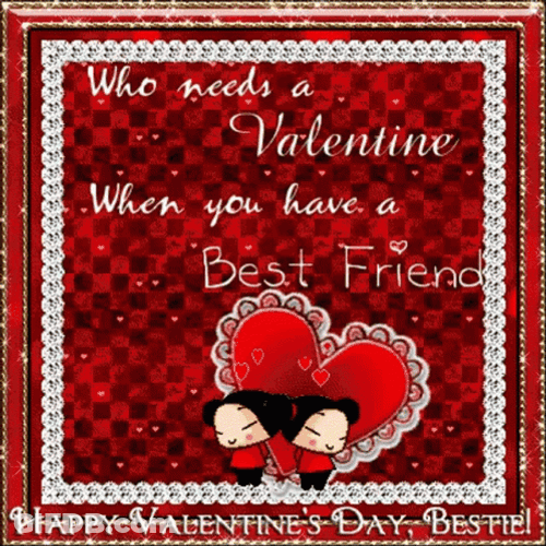 Animated Valentines Friend Card GIF