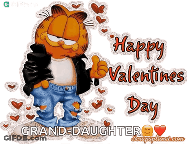 Animated Valentines Garfield GIF