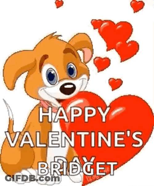Animated Valentines Heart Puppy GIF