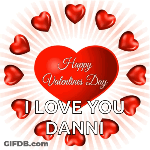 Animated Valentines Heart Spinning Circle GIF