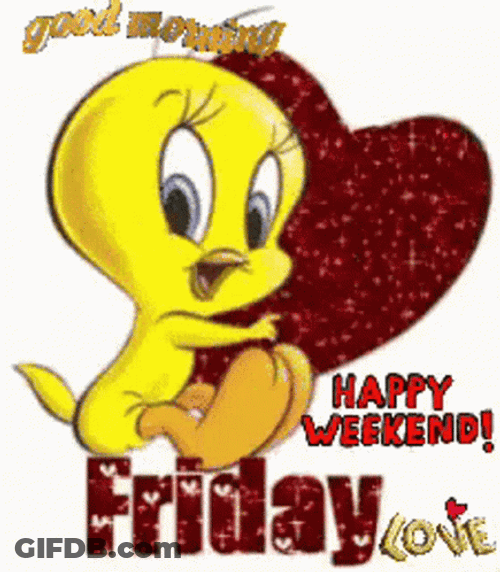 Animated Valentines Tweety Good Morning GIF