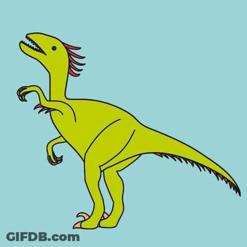 Animated Velociraptor In Jurassic Period GIF