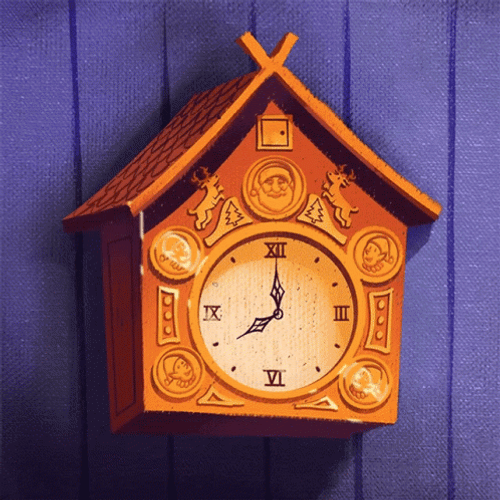 Animated Vintage Clock Ticking GIF