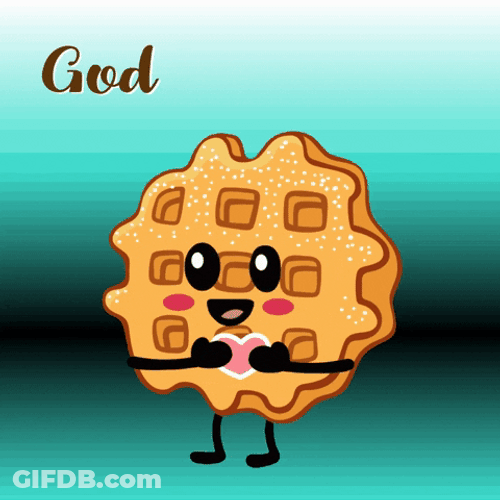 Animated Waffle God Bless You GIF