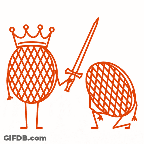 Animated Waffles As King And Civilian GIF