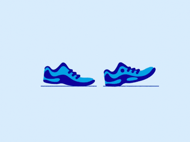Animated Walking Sneaker Shoes GIF