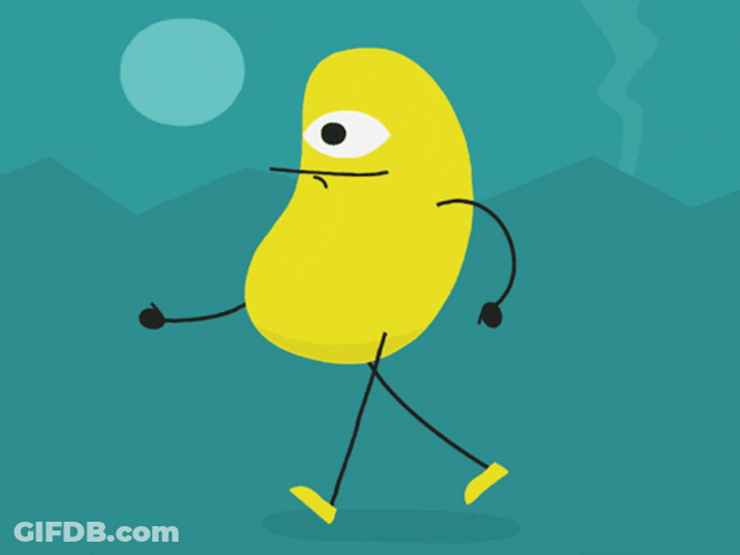 Animated Walking Spinning Peeled Banana GIF