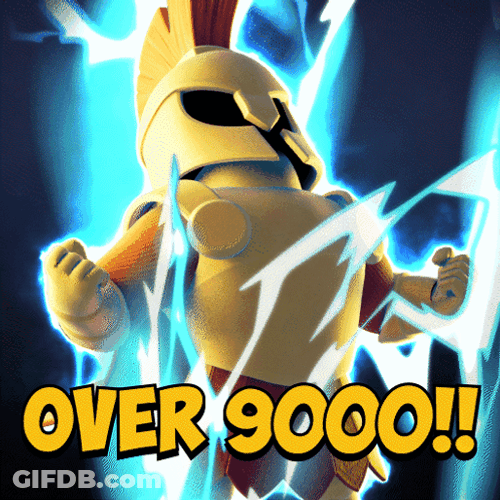 Animated Warrior Costume Over 9000 GIF