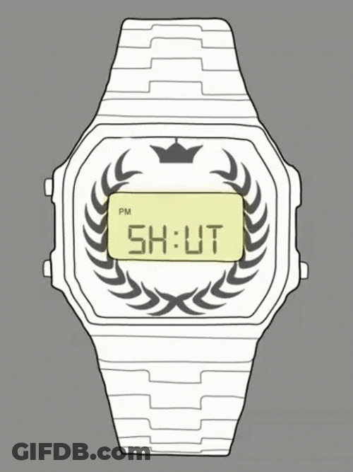 Animated Watch Shut Your Face GIF