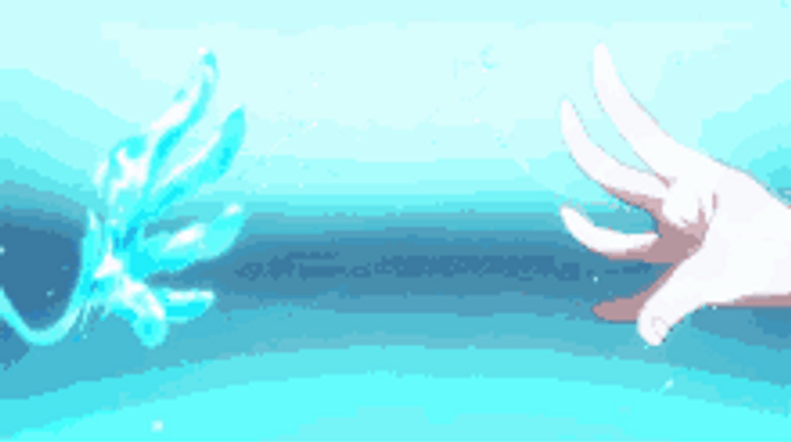 Animated Water And Human Hands GIF